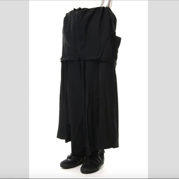 Yohji Yamamoto Pour Homme Convertible Overall - Black - Wool - Picture 5 of 14